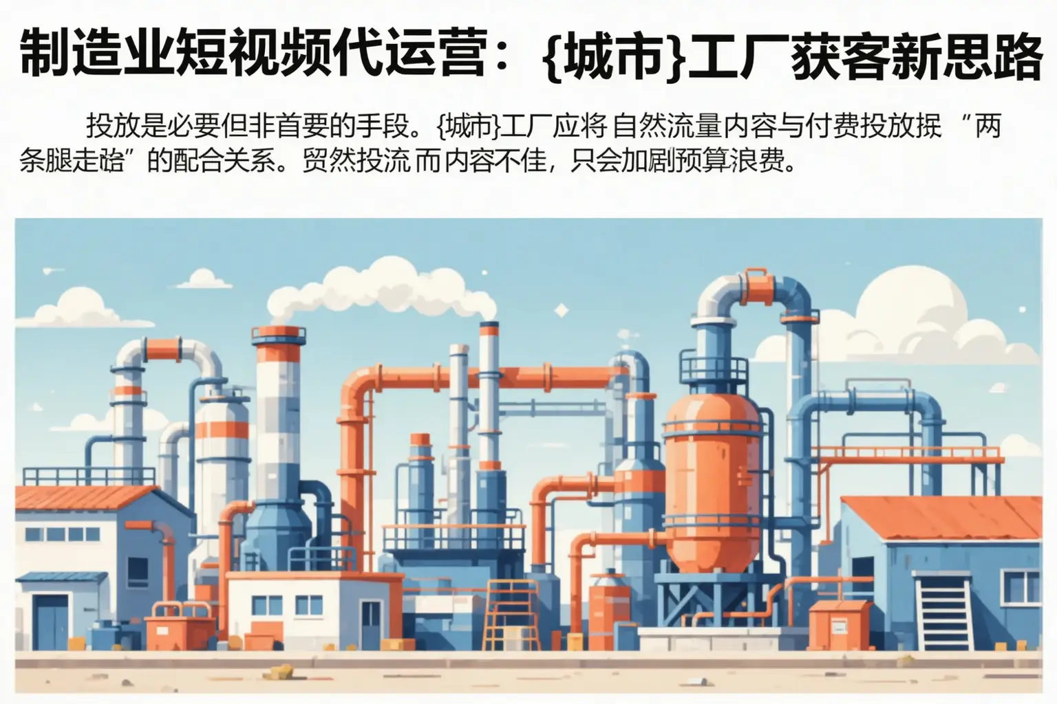 制造业短视频代运营：肥城工厂获客新思路